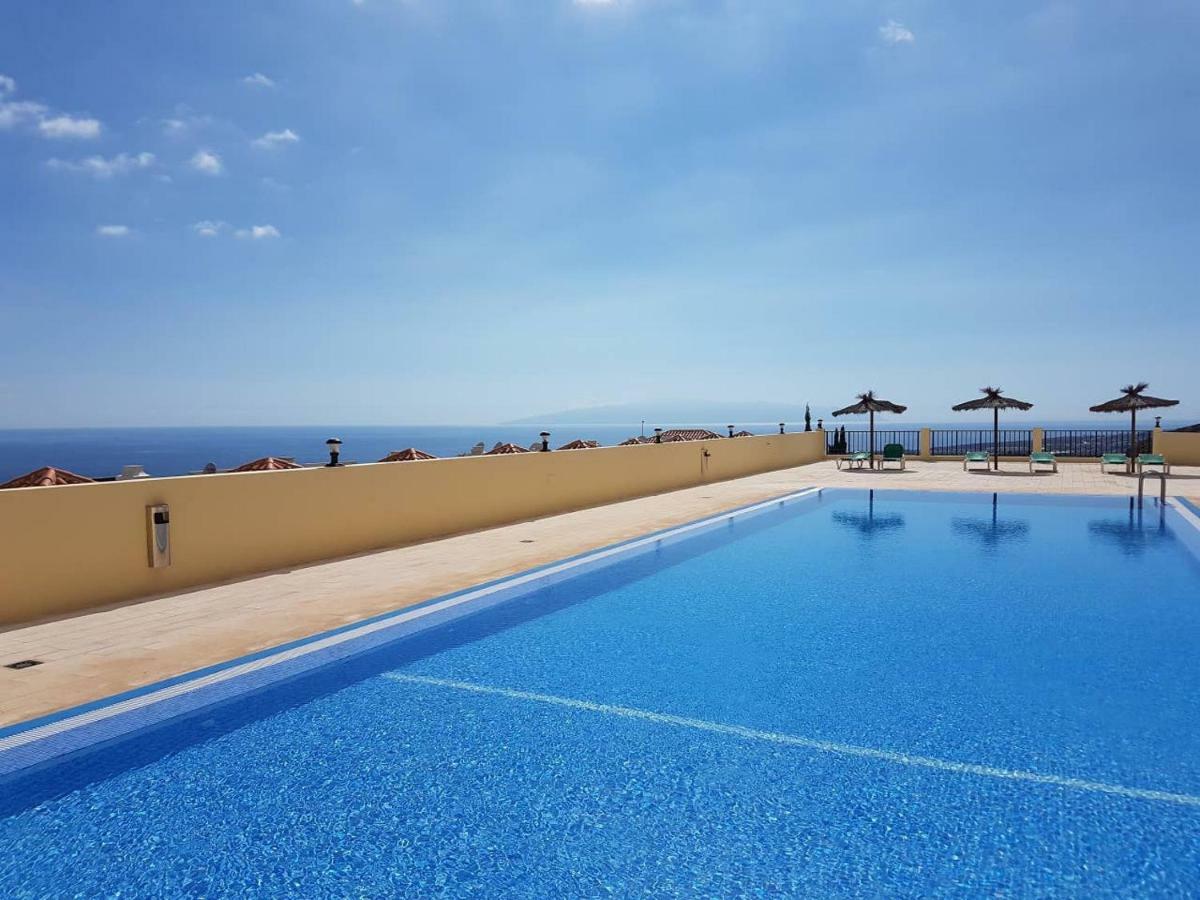 Villa Roque Del Conde With Fantastic Sea View, Terrace, Pool, Wifi, Sat-Tv, Garage Costa Adeje  Extérieur photo